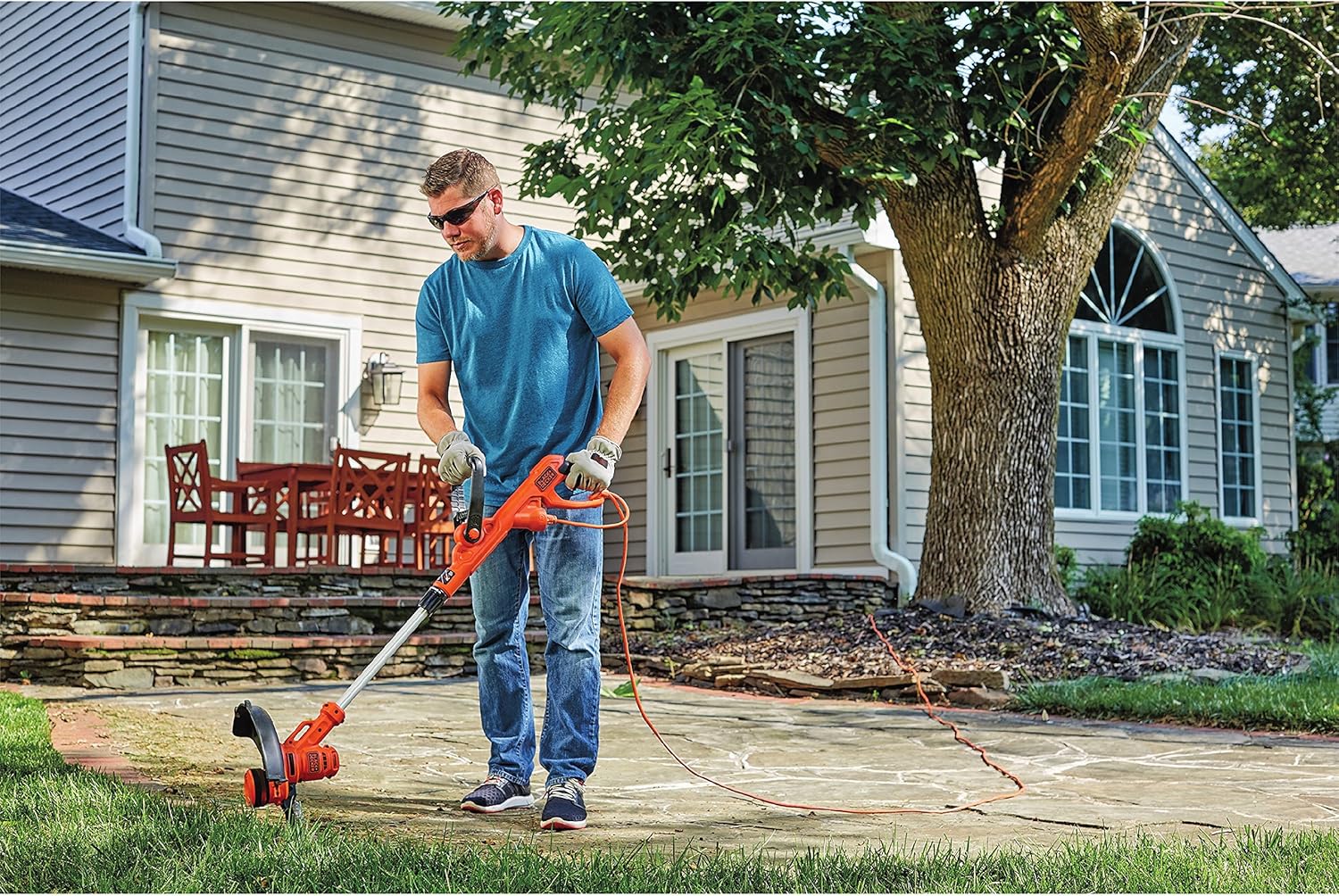 BLACK+DECKER String Trimmer with Auto Feed, Electric, 6.5-Amp, 14-Inch (BESTA510) : Garden & Outdoor