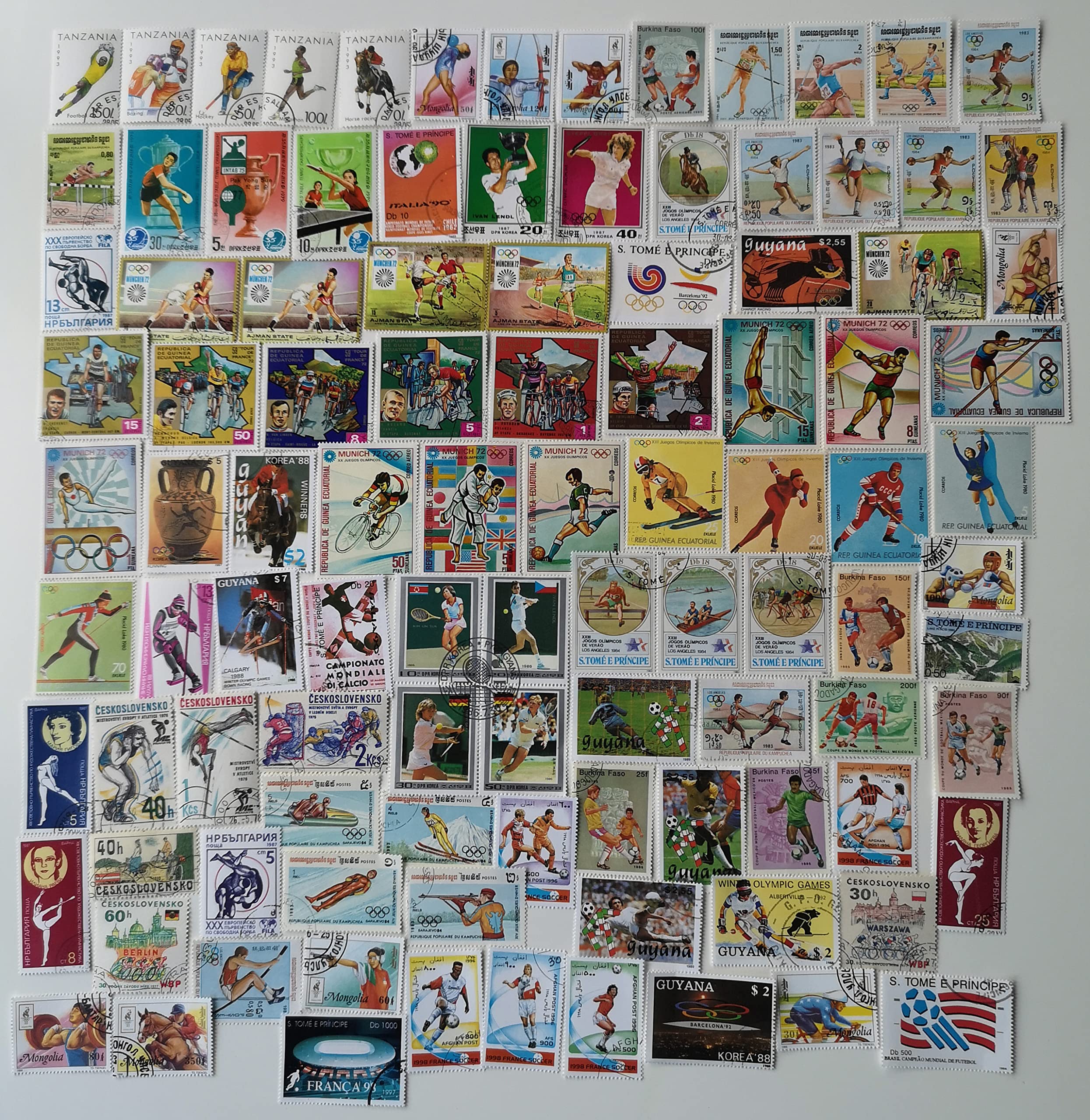 100 Different Sports Stamps Collection (Stamps for Collectors)