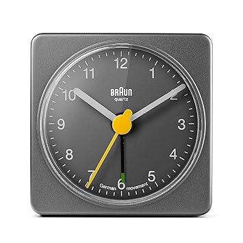 Braun BNC002GYGY Alarm Clock, Plastik, Grey 3.6 x 6.4 x 6.4 cm