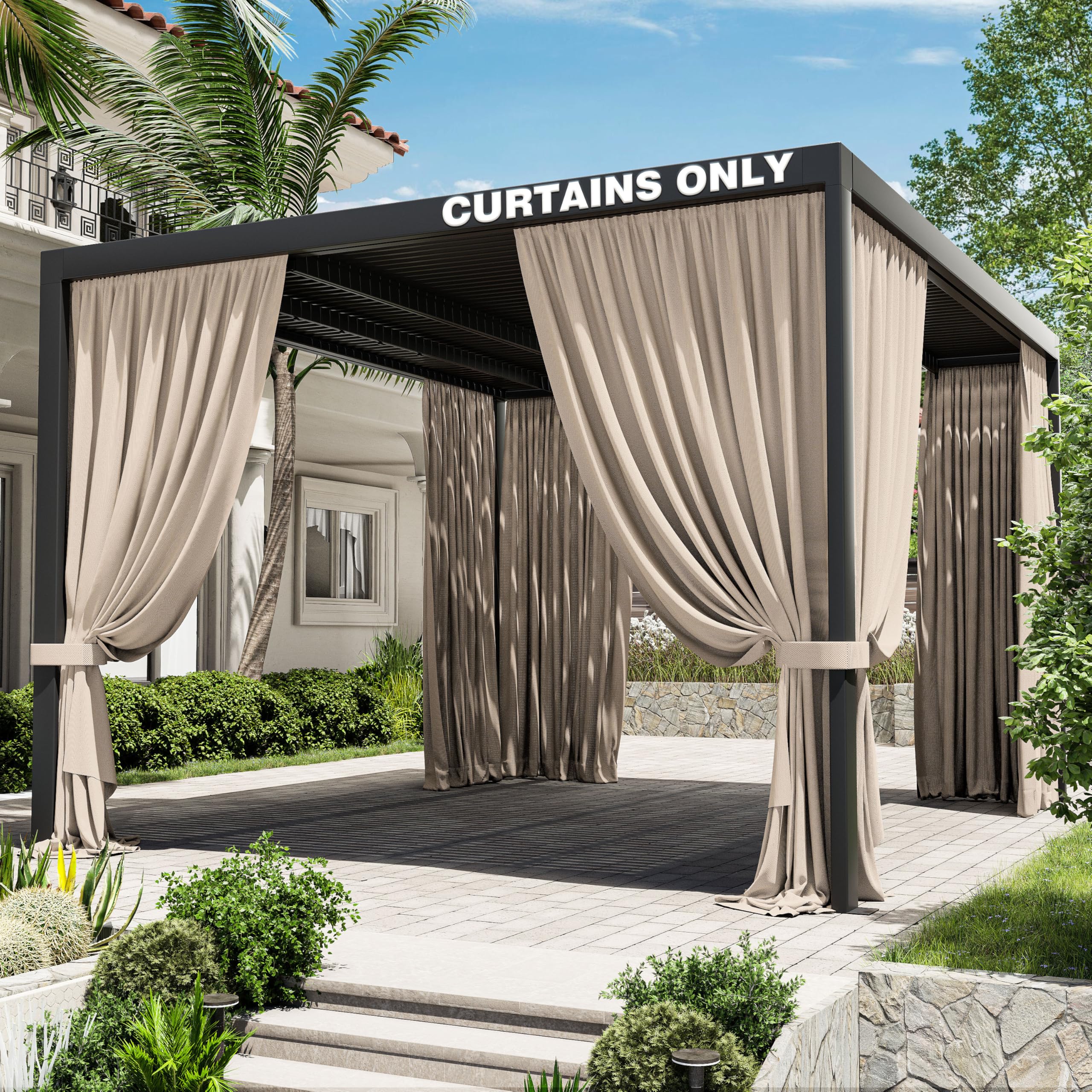 Kimunuk Gazebo Universal Replacement Privacy Curtain,12'X14' Gazebo