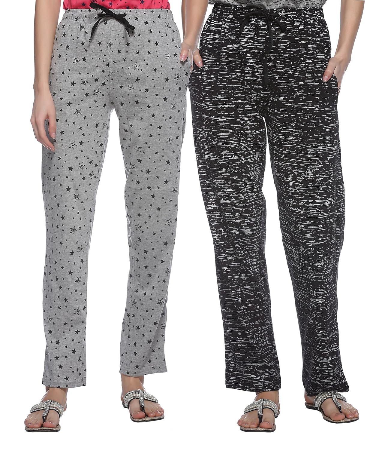 shaun women's cotton track pants (pack of 2)