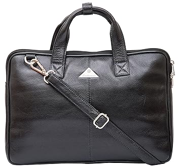 Leatherman Leather Black Laptop Bag (1015_Black)