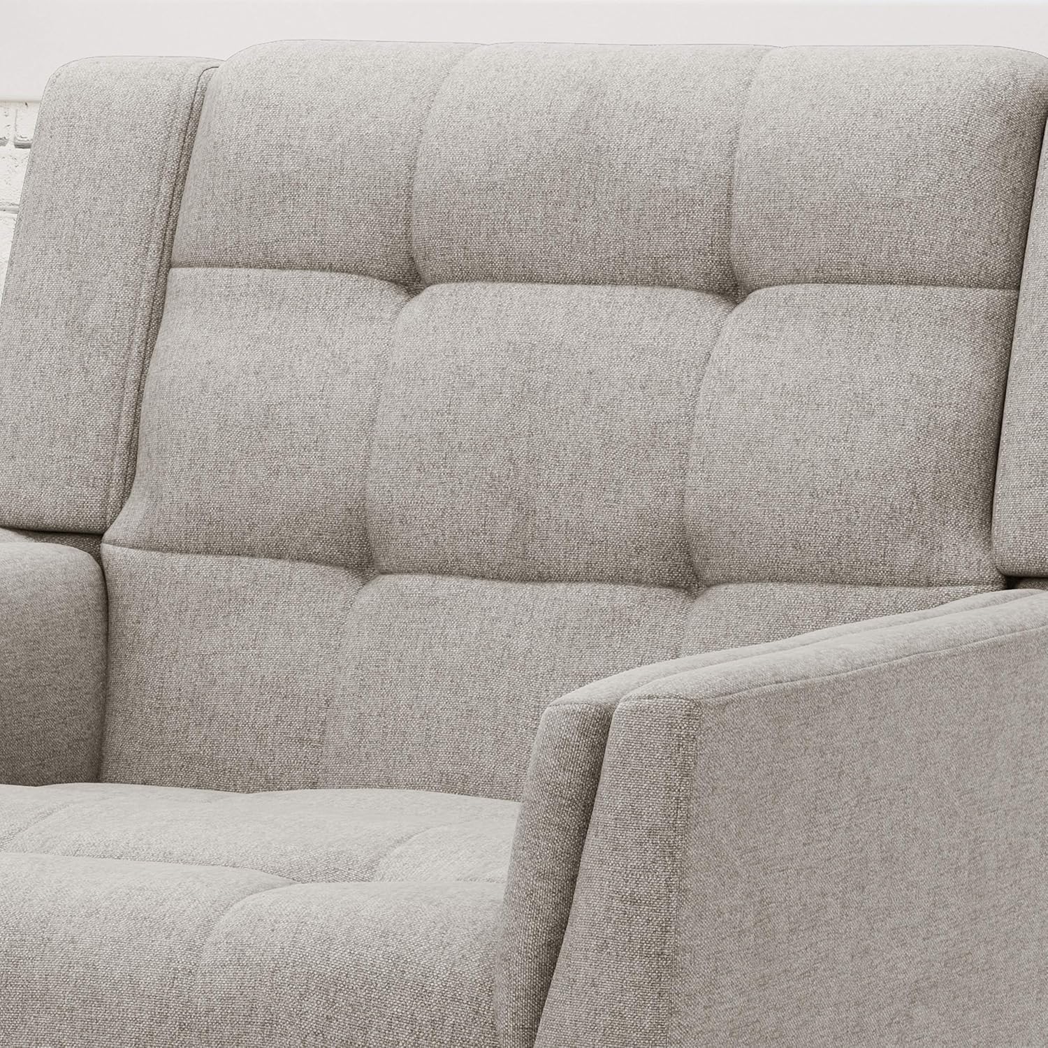Christopher Knight Home Evelyn Mid Century Modern Fabric Arm Chair, Beige & Walnut (305538): Furniture & Decor