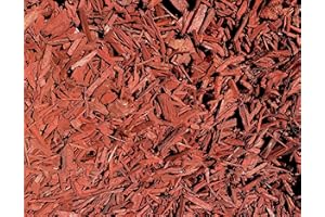MIGHTY109 Raging Red Colored Wood Chip Mulch (36 Quarts + 6 Quarts Free!), Landscape Garden Mulch