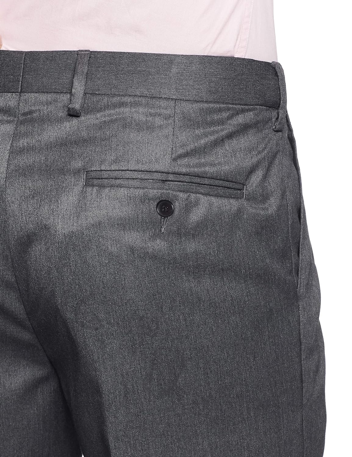 arrow men's pleat-front poly viscose formal trousers