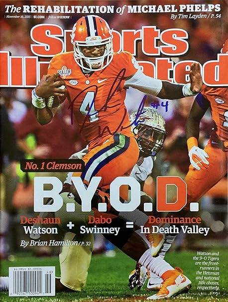 Deshaun Watson Clemson Tigers Qb Autographed Sports