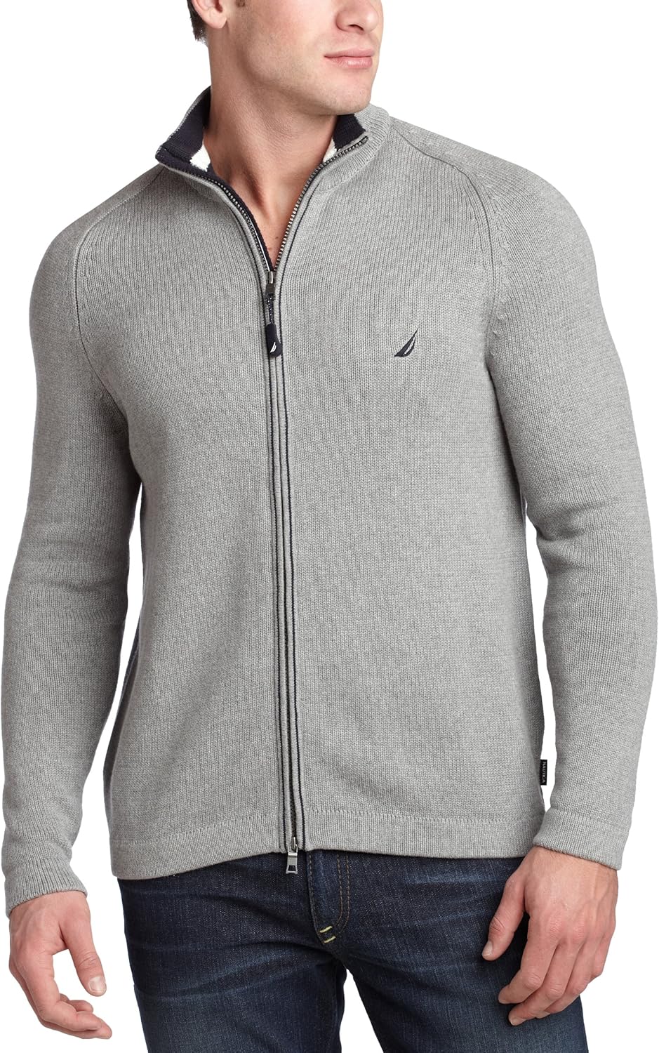 Nautica Men's Solid FullZip Cardigan Sweater at Amazon Men’s Clothing