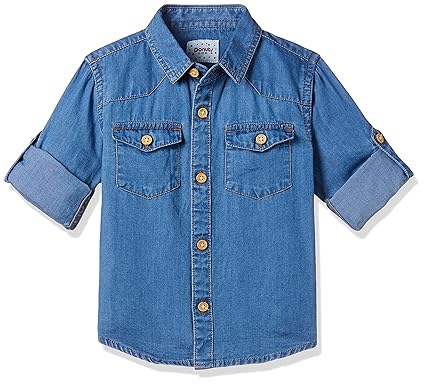 Baby Boys Plain Regular Fit Cotton Shirt