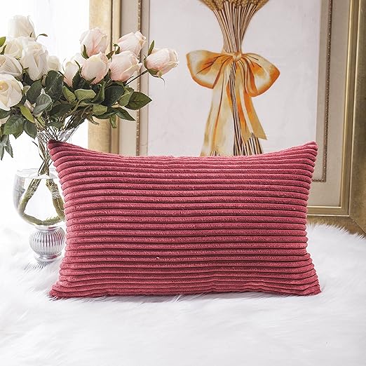 Amazon Com Home Brilliant Decorations Solid Striped Corduroy
