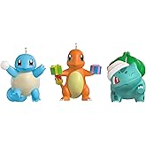 Hallmark Keepsake Mini Christmas Ornaments 2025, Pokémon Bulbasaur, Charmander and Squirtle, Set of 3, Gifts for Gamers