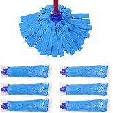 EaseYourDay Microfiber String Mop Head Refill Fit 3/4" Screw-On Thread,6PCS