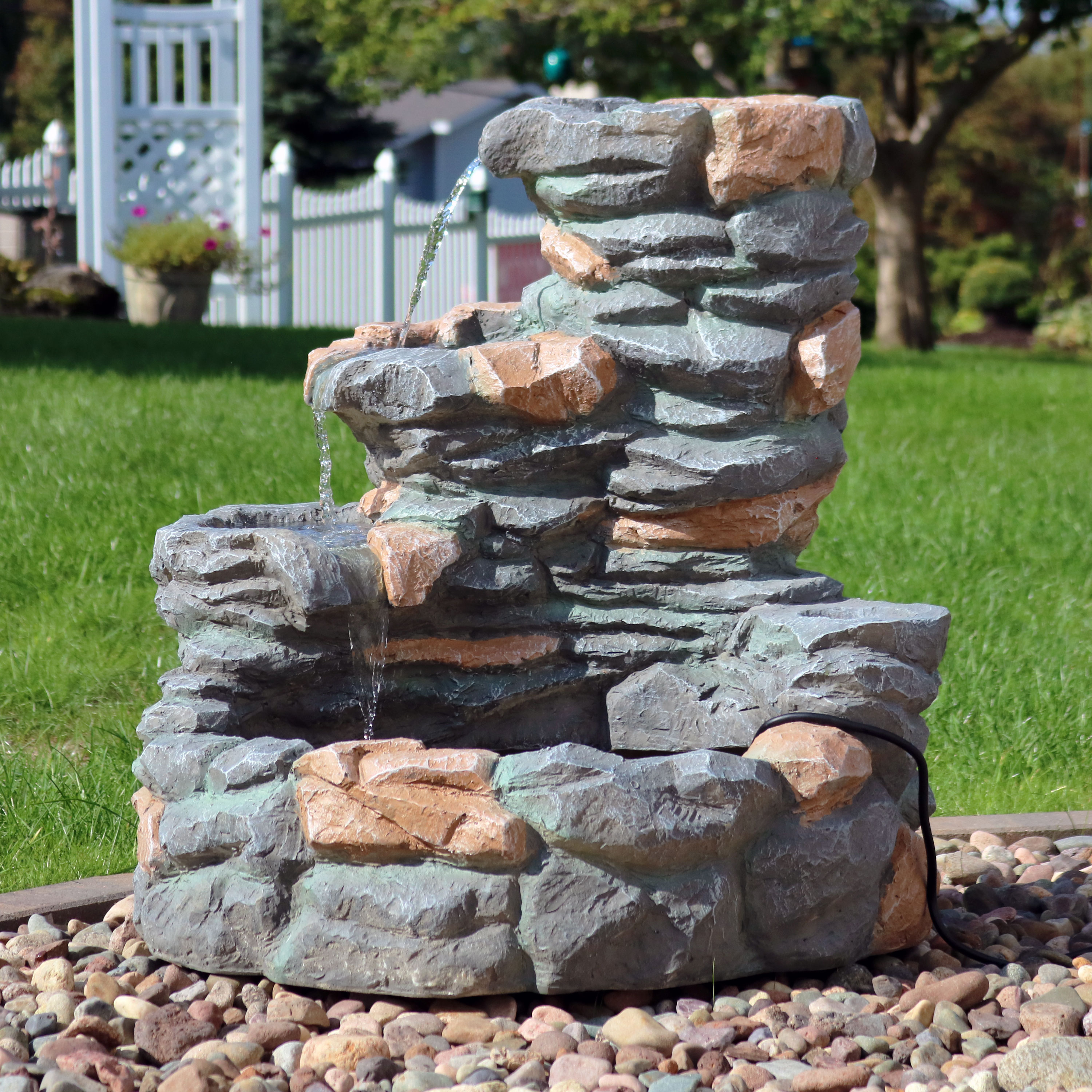 Выложить фонтан из камня