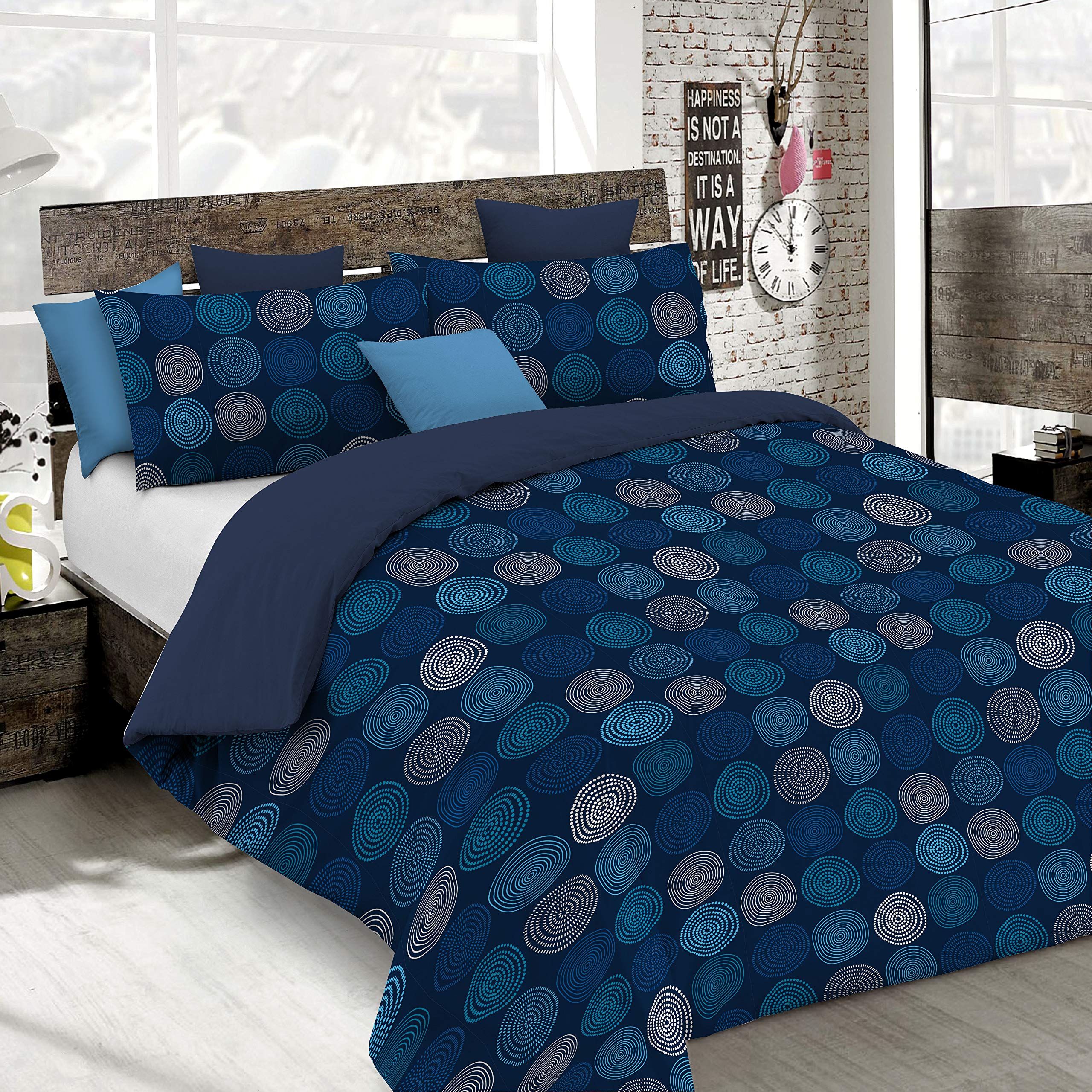 Italian Bed Linen Fantasy Duvet Cover (Made in Italy), ipnotic, Double