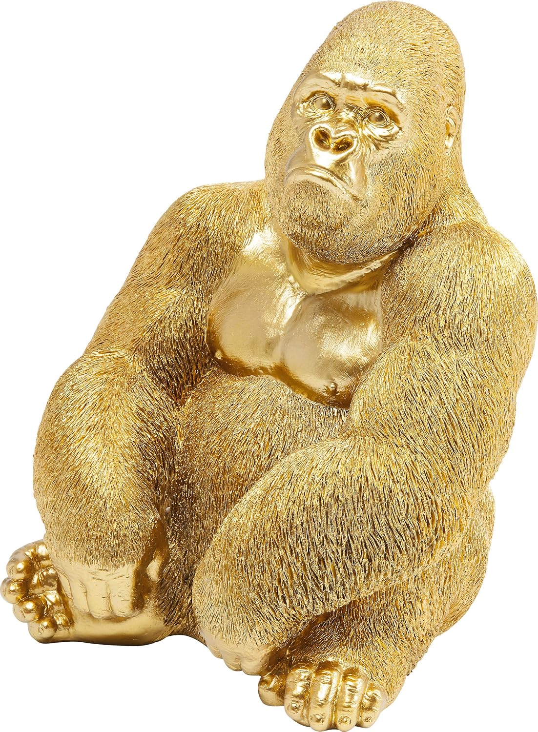 Kare Design Decorative figurine Monkey Gorilla Side Medium, Gold, 37x28x27 cm, Decorative object, Design, Home decor - Image 5