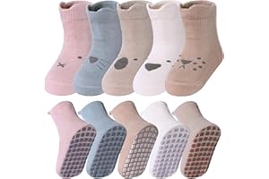 Yebing Baby Socks Toddlers Socks Baby Toddler Girls Boys Non Slip Grips Socks with Grippers Cotton Gifts Socks