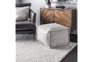 nuLOOM Sofia Casual Solid Indoor/Outdoor Filled Ottoman Pouf 14" x 20" x 20"