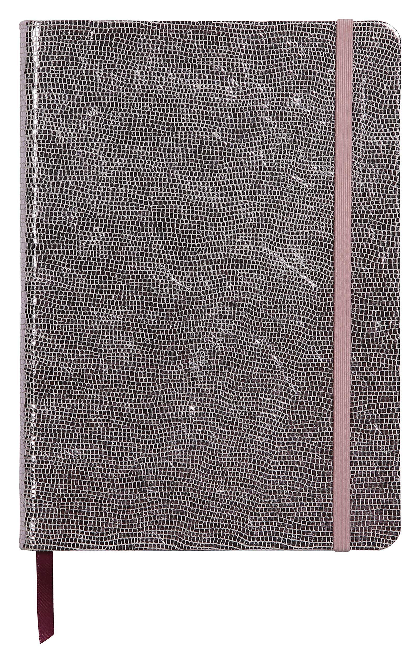 Clairefontaine 400123C - One Notebook A5 - Made of Genuine Lambskin Leather Hard Cover - Dimensions: 14.8x21 cm - 144 Ruled Pages, Céleste Rose Brillant
