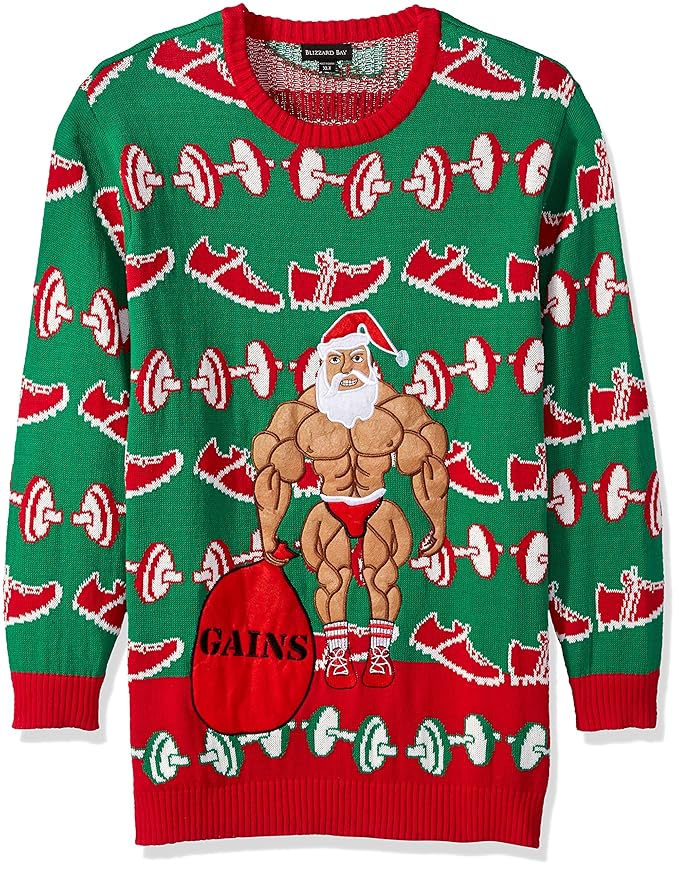 Blizzard Bay Big and Tall Men's Xmas-Fitness Ugly Christmas Sweater : Amazon.in: Clothing 
