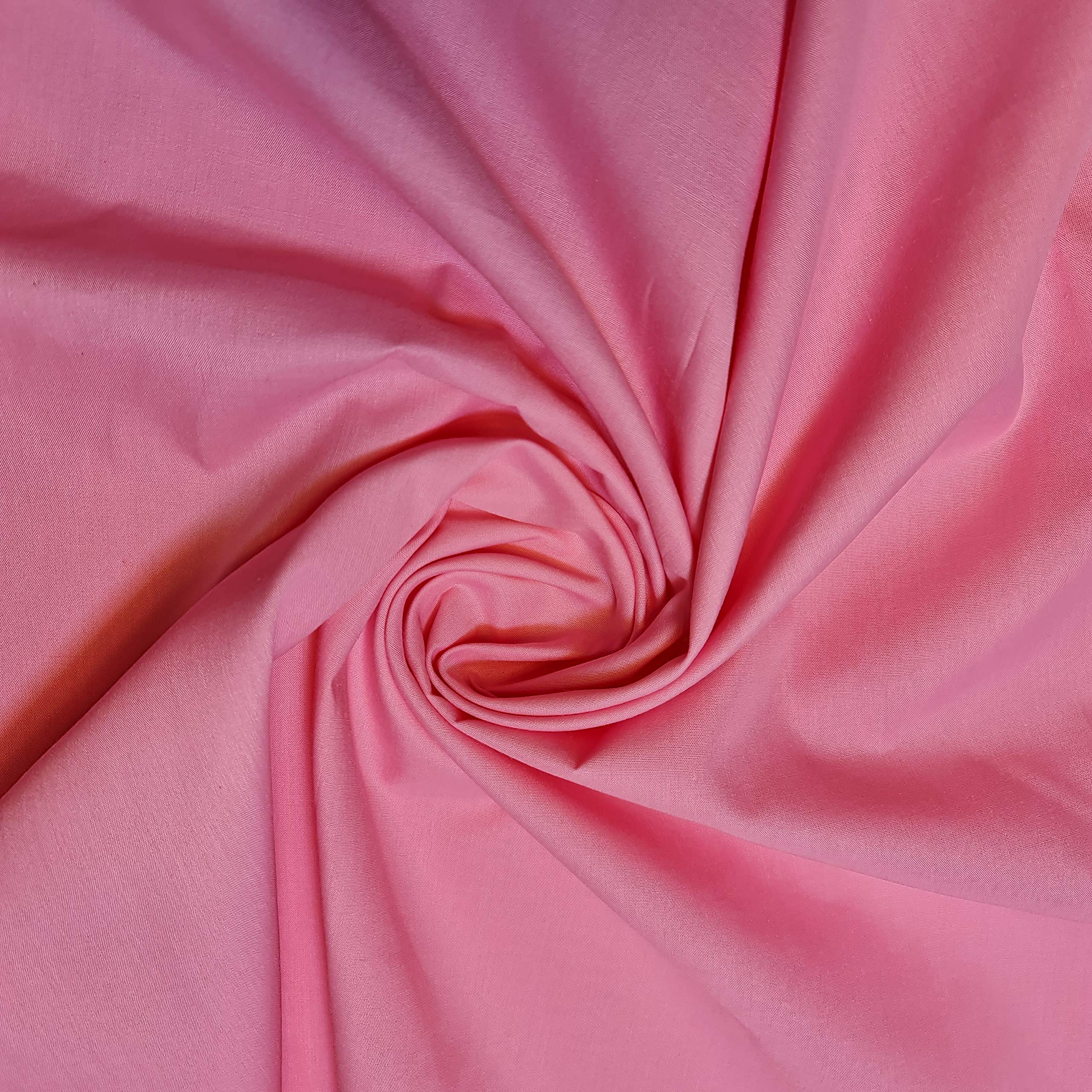 Textile Station Plain/Solid Dyed Polyester Polycotton Dress Craft Fabric Material 44" - 112 cm Wide Sold As 1 Meter Pre - Cut Lengths (Available in 42 Colours)(Candy Pink, 10 Meter)