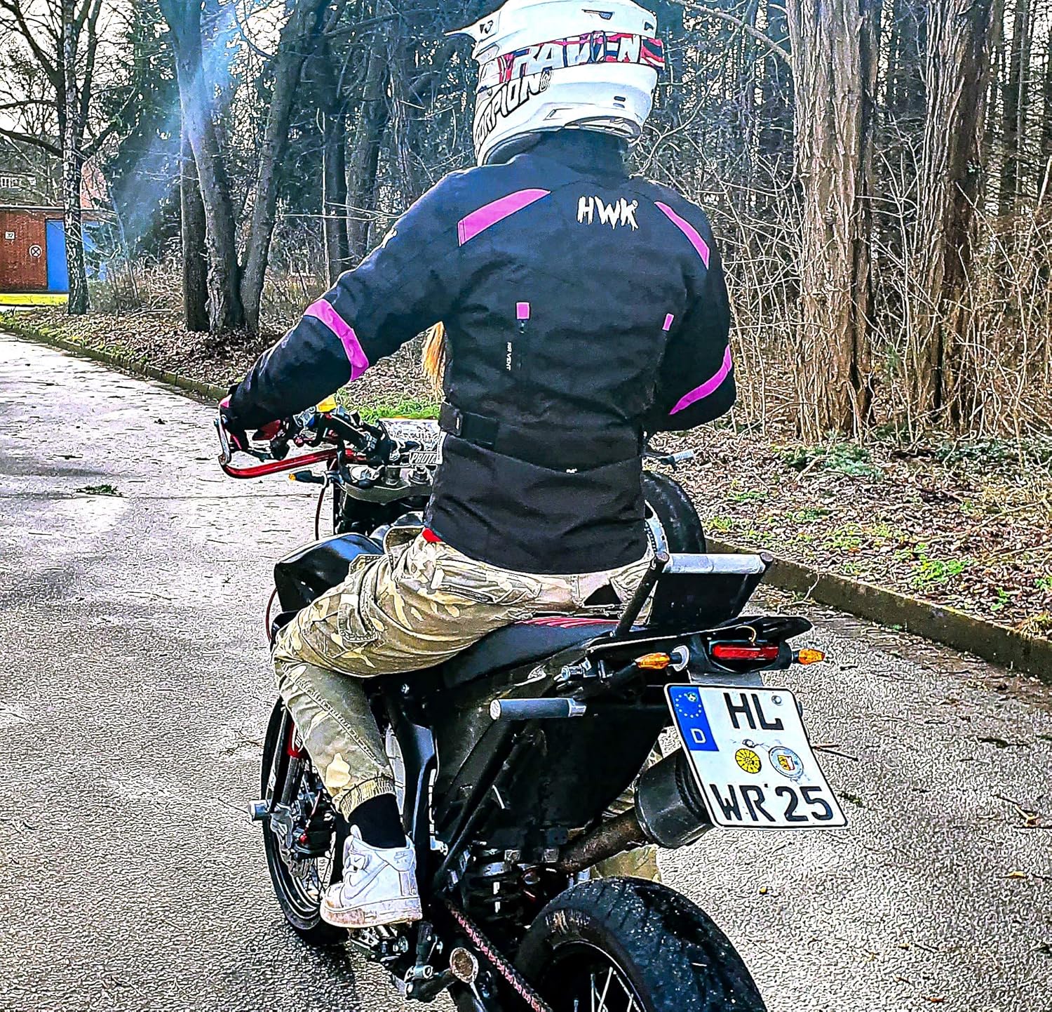 Women's Motorcycle Jacket For Women Stunt Adventure Waterproof Rain Jackets CE Armored Stella (Pink, 2XL): Automotive