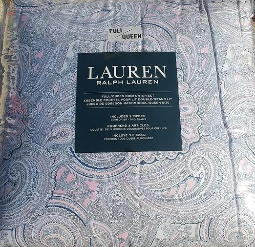 Amazon Com Rlh Lauren 3 Piece Comforter Set Paisley Medallion