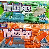 Twizzlers Filled Twists Key Lime Pie and Orange Cream Pop Bundle 2 Pack (11 ounce)
