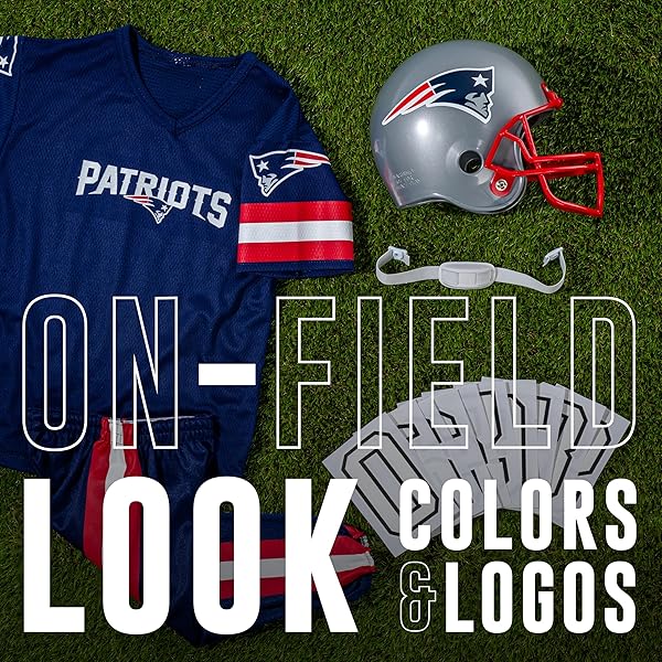 NEW ENGLAND PATRIOTS YOUTH NFL DELUXE HELMET AND UNIFORM SET (SMALL)
