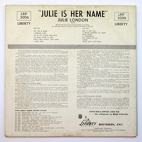 Julie London Barney Kessel Ray Leatherwood Julie Is Her Name Amazon Com Music Julie London Barney Kessel Ray Leatherwood Julie Is Her Name Amazon Com Music