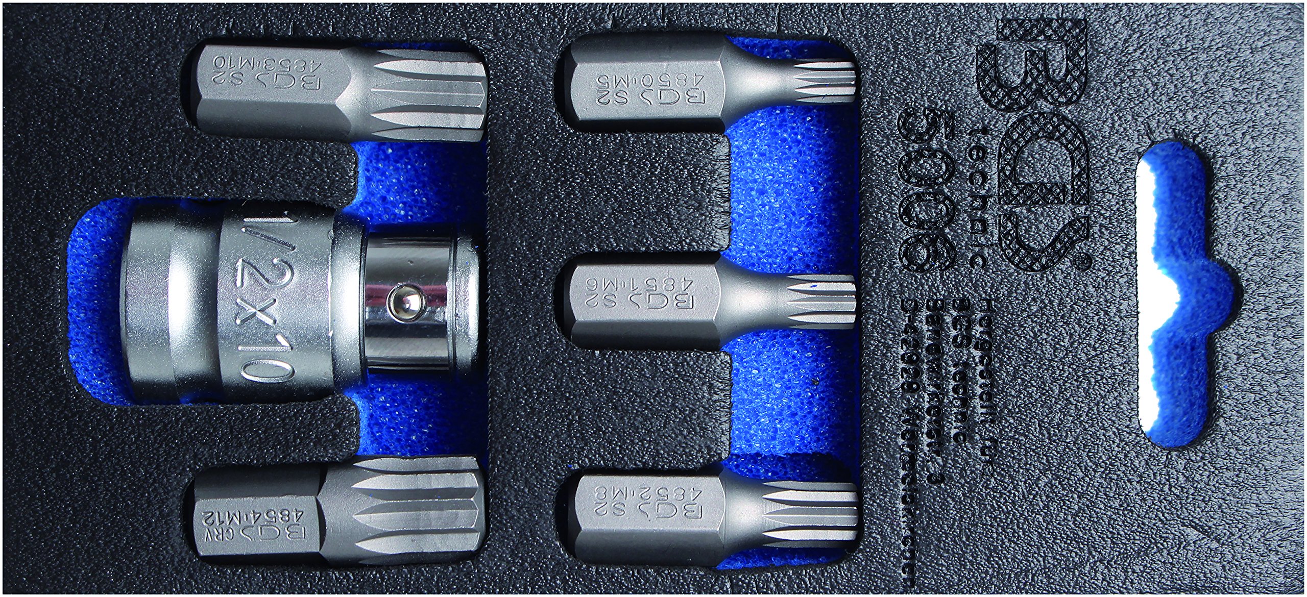 BGS 5006 | Screwdriver Bit Set | 10 mm (3/8") hex Drive | Spline (for XZN) | 6 pcs.
