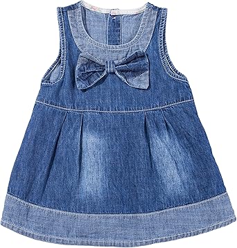 baby girl denim pinafore dress