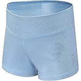 Dancina Gymnastics Shorts Athletic Dance Wear - Little Big Girls Classic and Metallic Sparkle
