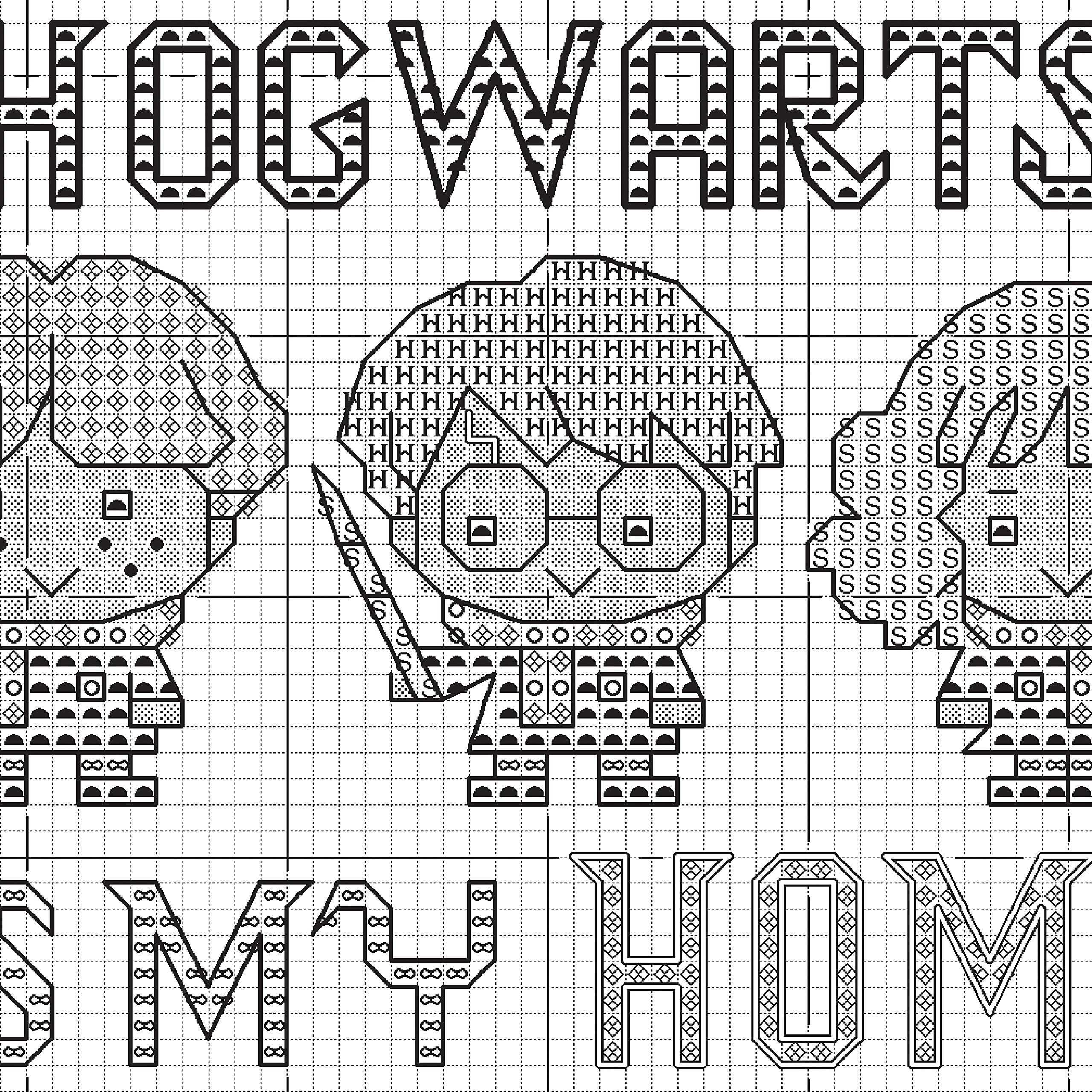Dimensions 72-76913 Hogwarts Harry Potter Counted Cross Stitch Kit for Beginners, 6