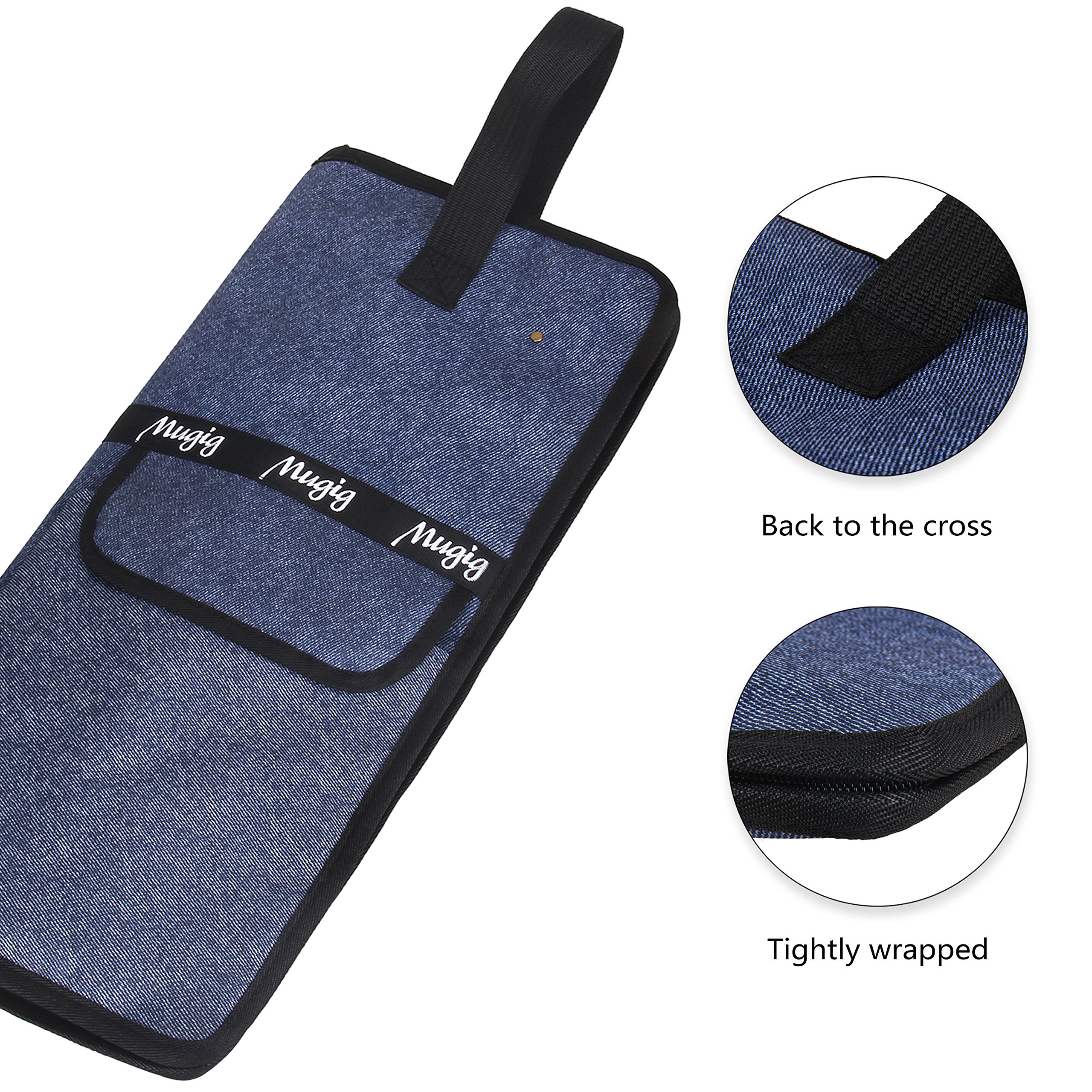 Mugig Trommelstocktasche Drumsticktasche Stick Bag aus wasserdicht Baumwolle (blau)