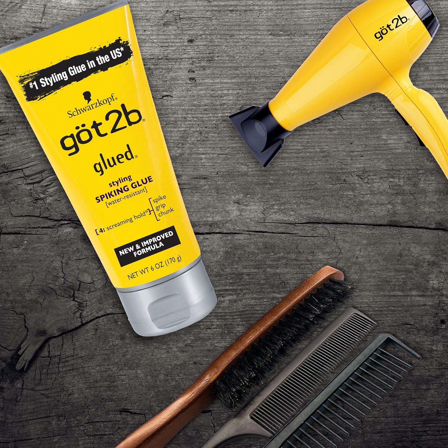 Got2b Glued Styling Spiking Hair Glue, 6 Ounce (Count of 3) : Beauty