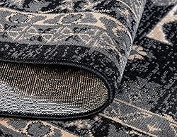 Unique Loom Taftan Collection Border Geometric