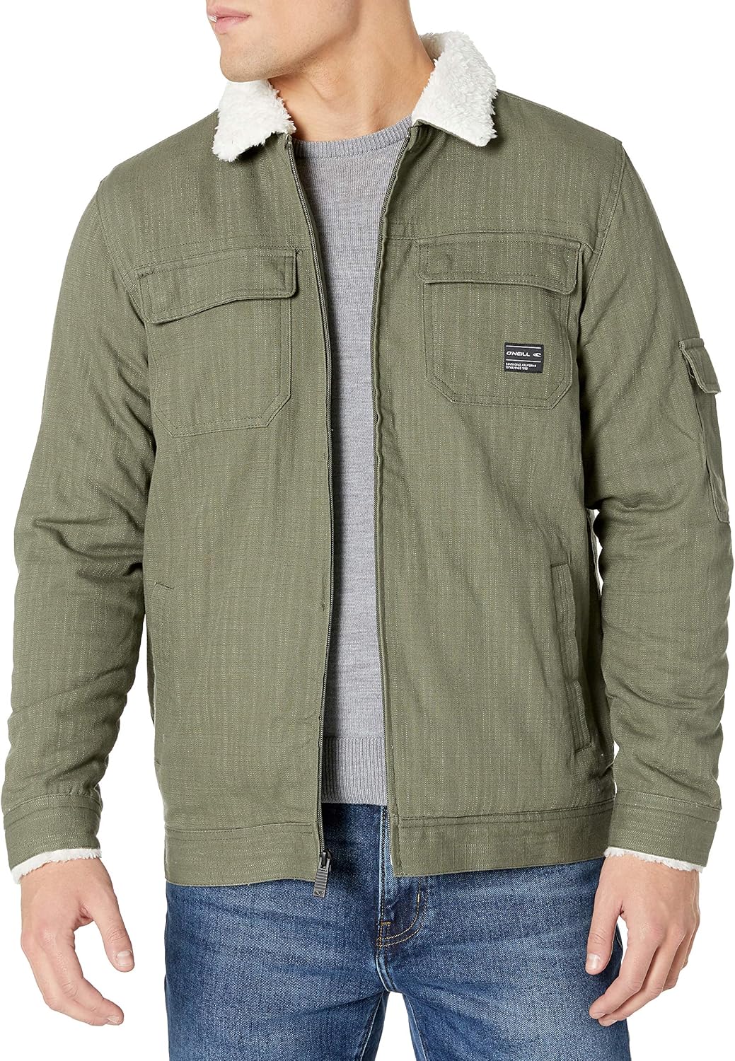 ONEILL Mens Sherpa Lined Heavy Weight Jacket Outdoor Recreation Outdoor