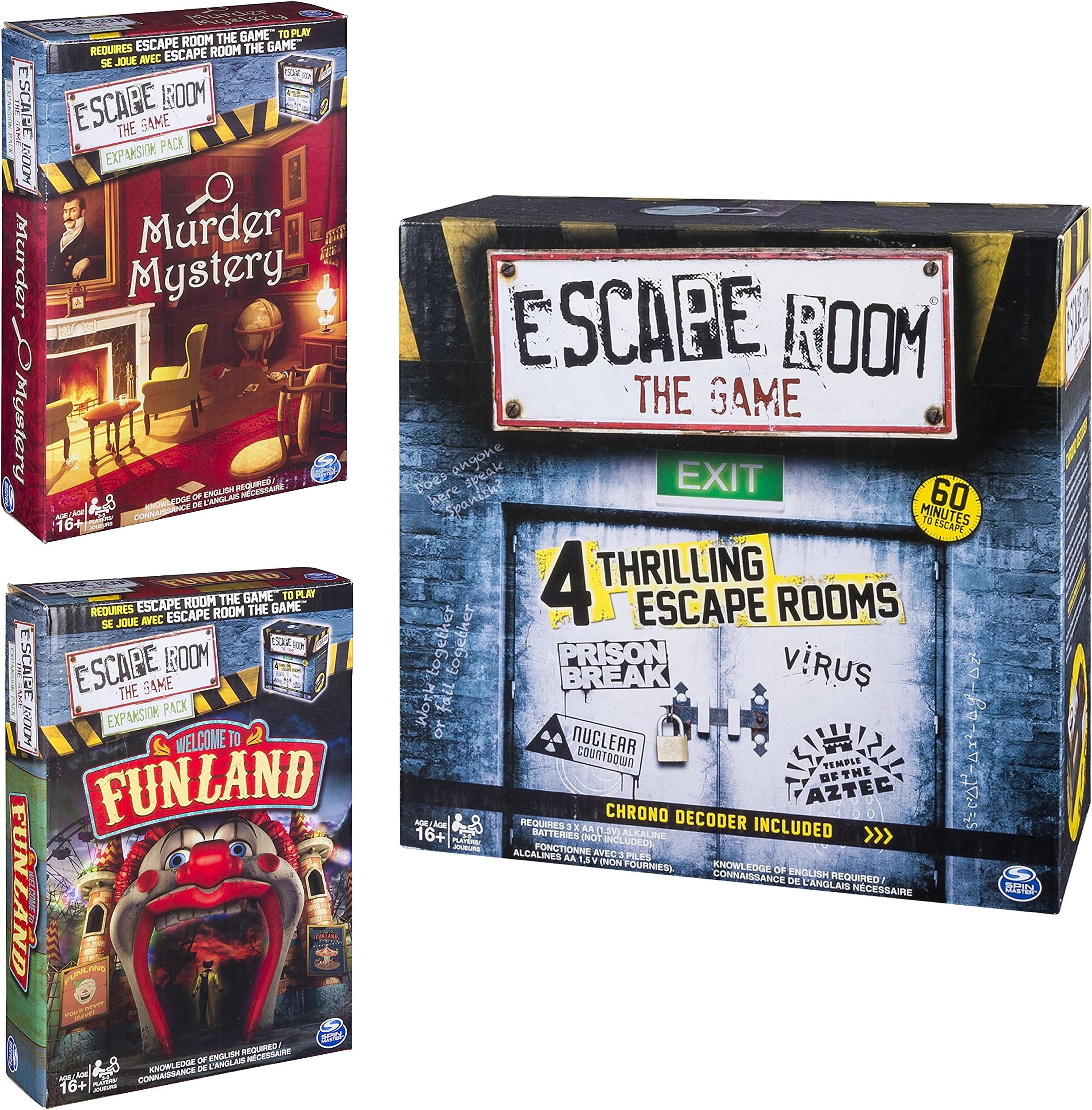 Frabco Escape Room The Game + Funland and Murder Mystery Expansion Packs