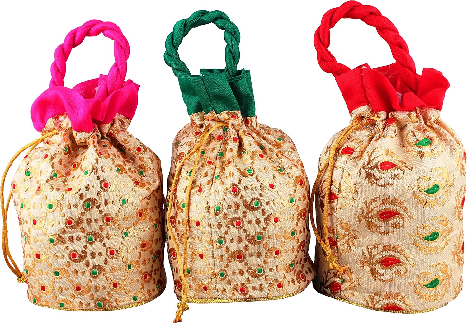 bombay haat women's off-white pouches - set of 6