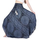 ATM Tie Dye Maxi Skirt – Bohemian Elastic Waist, Handmade Rayon, Plus Size Friendly, Approx. 38" Length - View #10