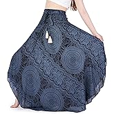 Lannaclothesdesign Women's Long Maxi Skirt Bohemian Gypsy Hippie Style Clothing Boho Skirts