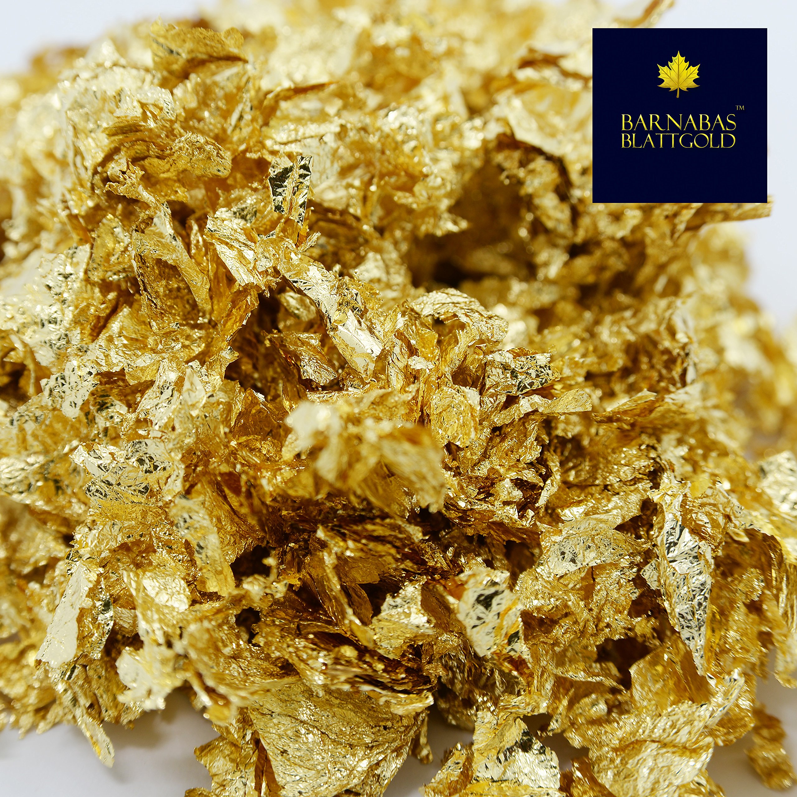 BARNABAS BLATTGOLD Imitation Gold Leaf Schabin Flakes 30g