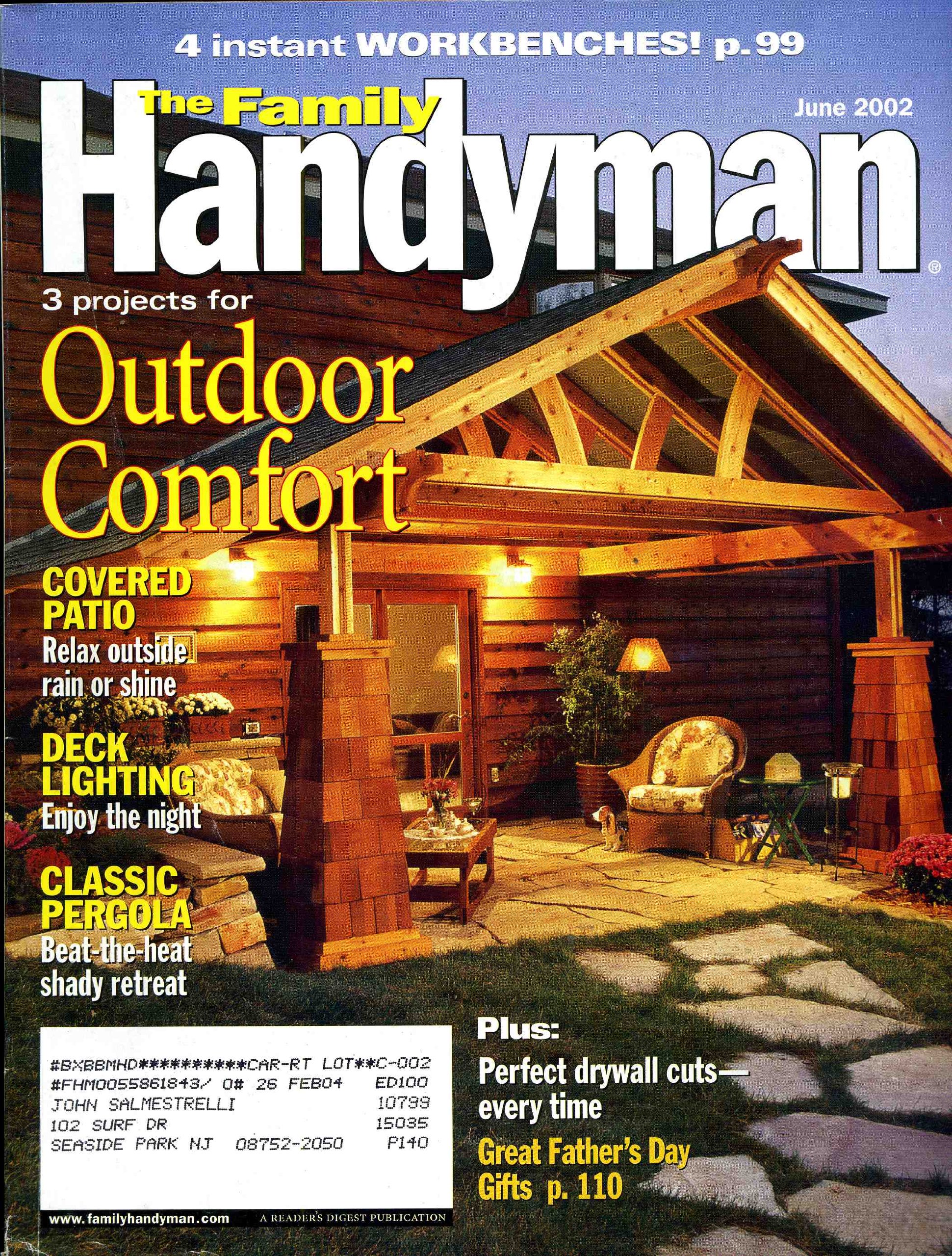 The Family Handyman Magazine : June 2002 (3 Projects For Outdoor Comfort):  Amazon.com: Books