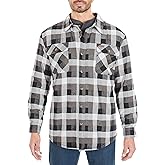 Smith's Workwear Mens Big Men's Sherpa-Lined Flannel Shirt Jacket