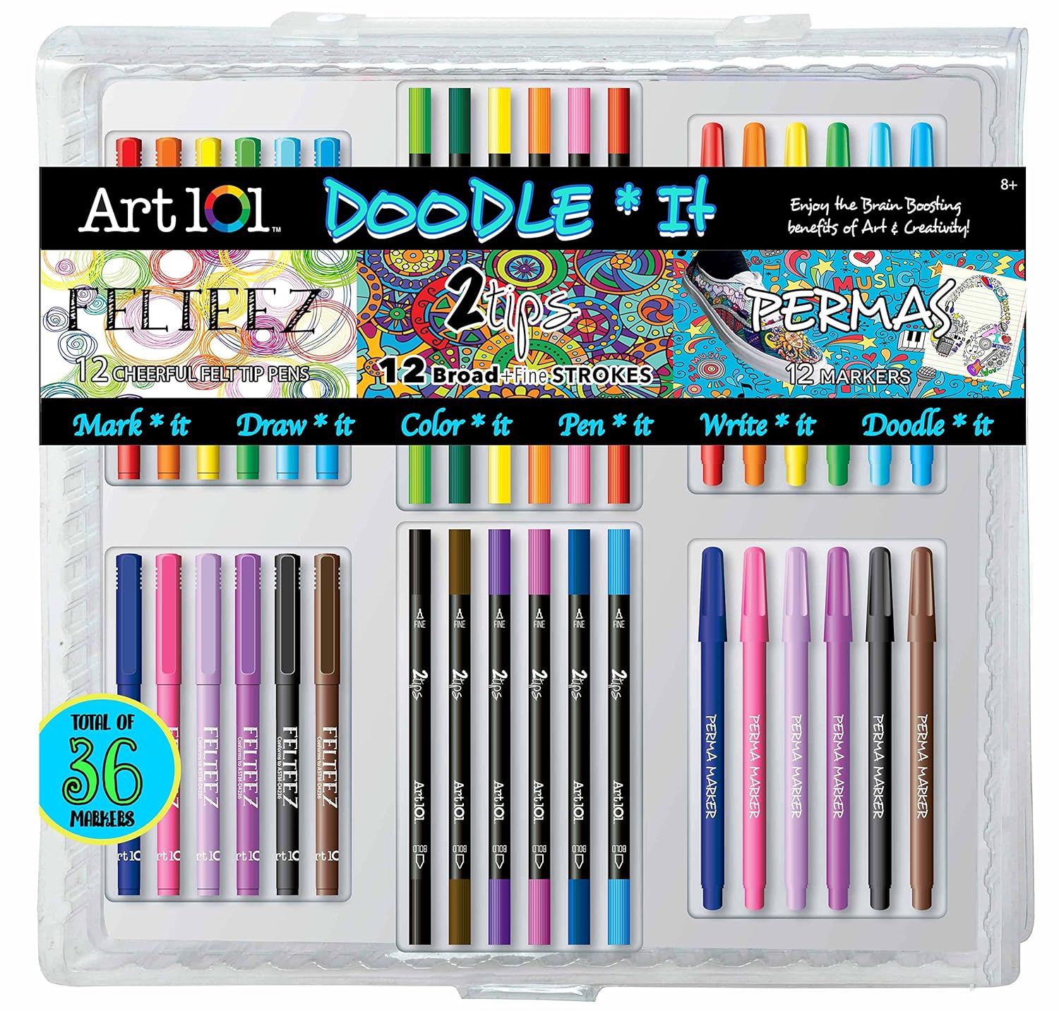 Amazoncom Art 101 USA Doodle It Set 36 Piece Toys Games