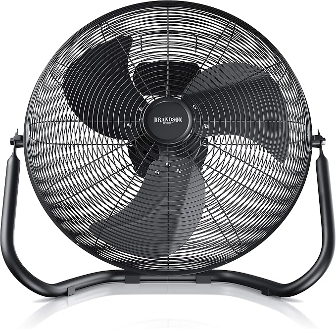 Ventilateur De Sol AREBOS 50cm - 120W, 3 Vitesses, Inclinaison Réglable