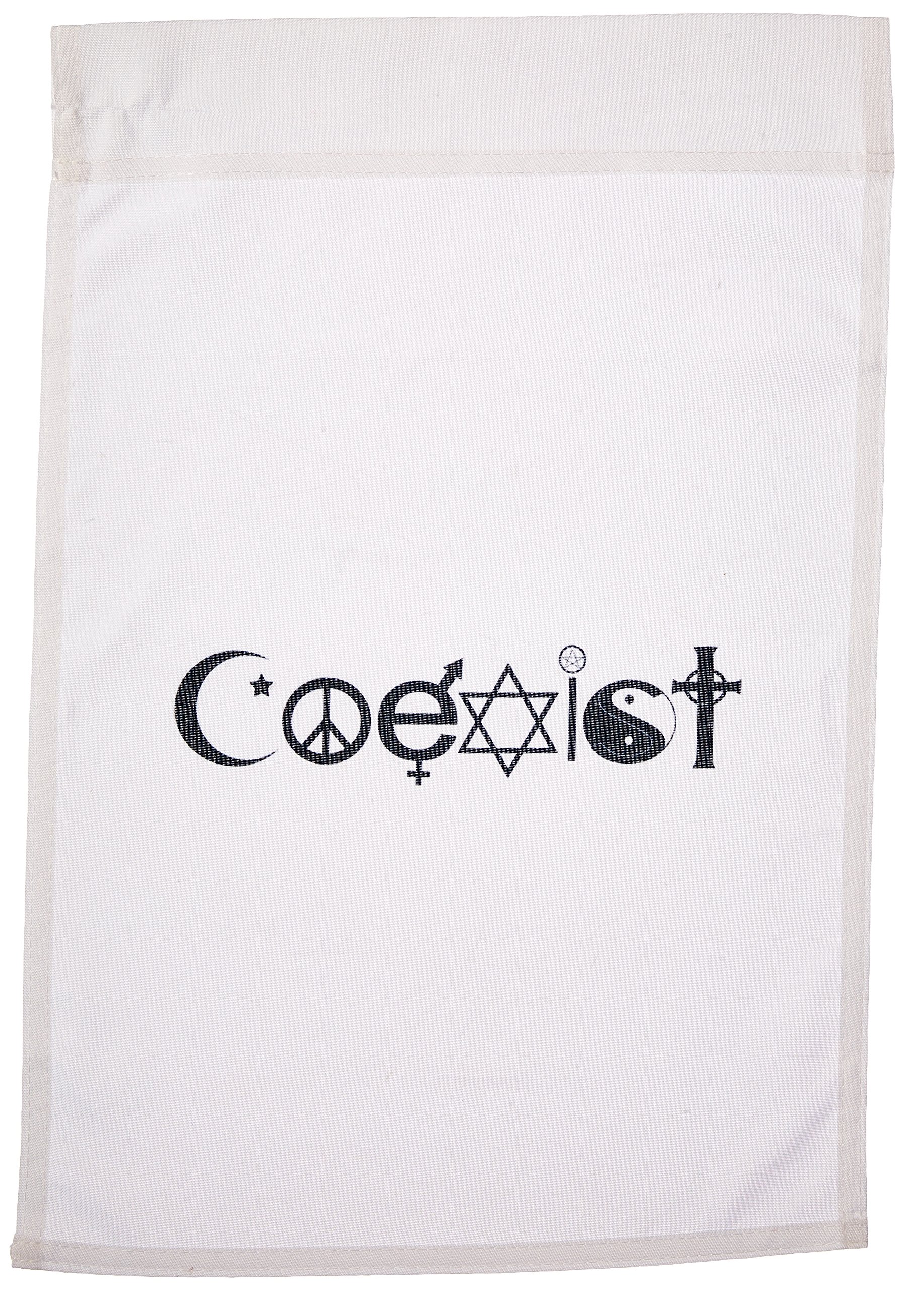 3dRose fl_157393_1 Coexist Garden Flag, 12 by 18-Inch