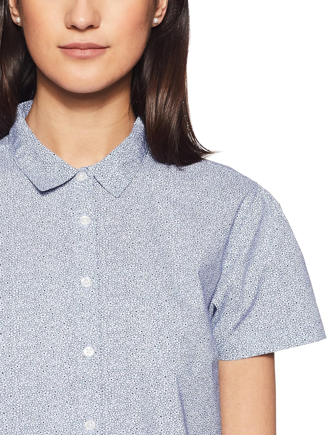 allen solly women's regular fit cotton shirt