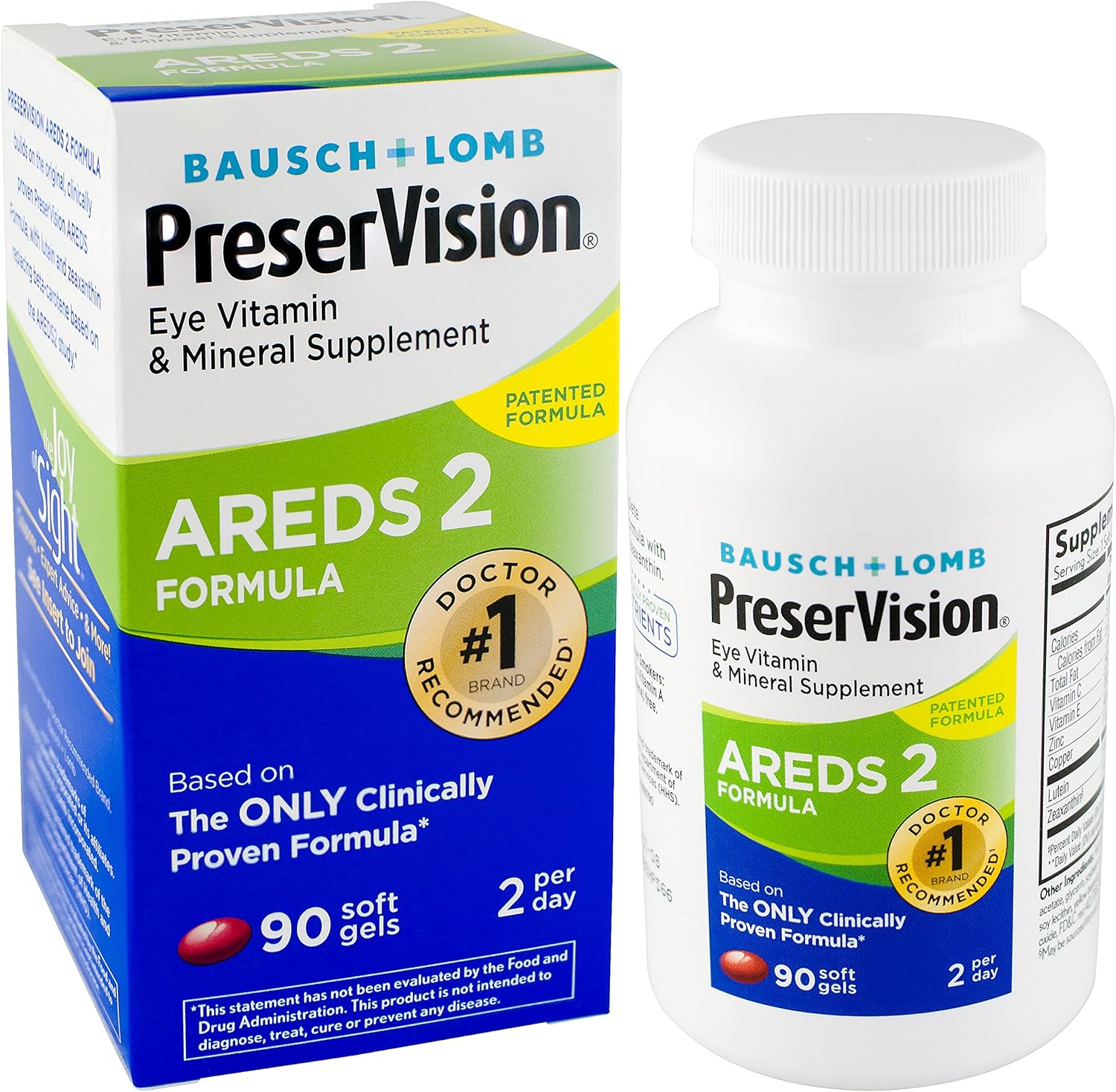 Bausch + Lomb PreserVision AREDS 2 Eye Vitamin & Mineral Supplement