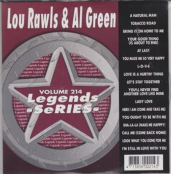 Legends Karaoke Volume 214 Hits Of Lou Rawls Al Green Cd G Amazon Co Uk Music amazon co uk
