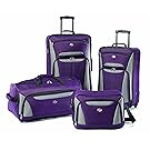 American Tourister Luggage Fieldbrook II 4 Piece Set, Purple/Grey, One Size
